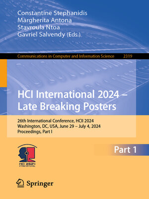 cover image of HCI International 2024 – Late Breaking Posters